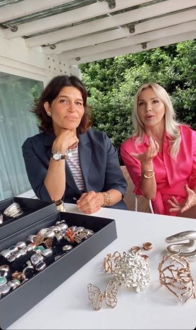 Un momento della diretta con Camilla Michelotti ospite del mio salotto per Atelier ortica gioielli in diretta